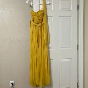 David’s Bridal Yellow Bridesmaid Dress